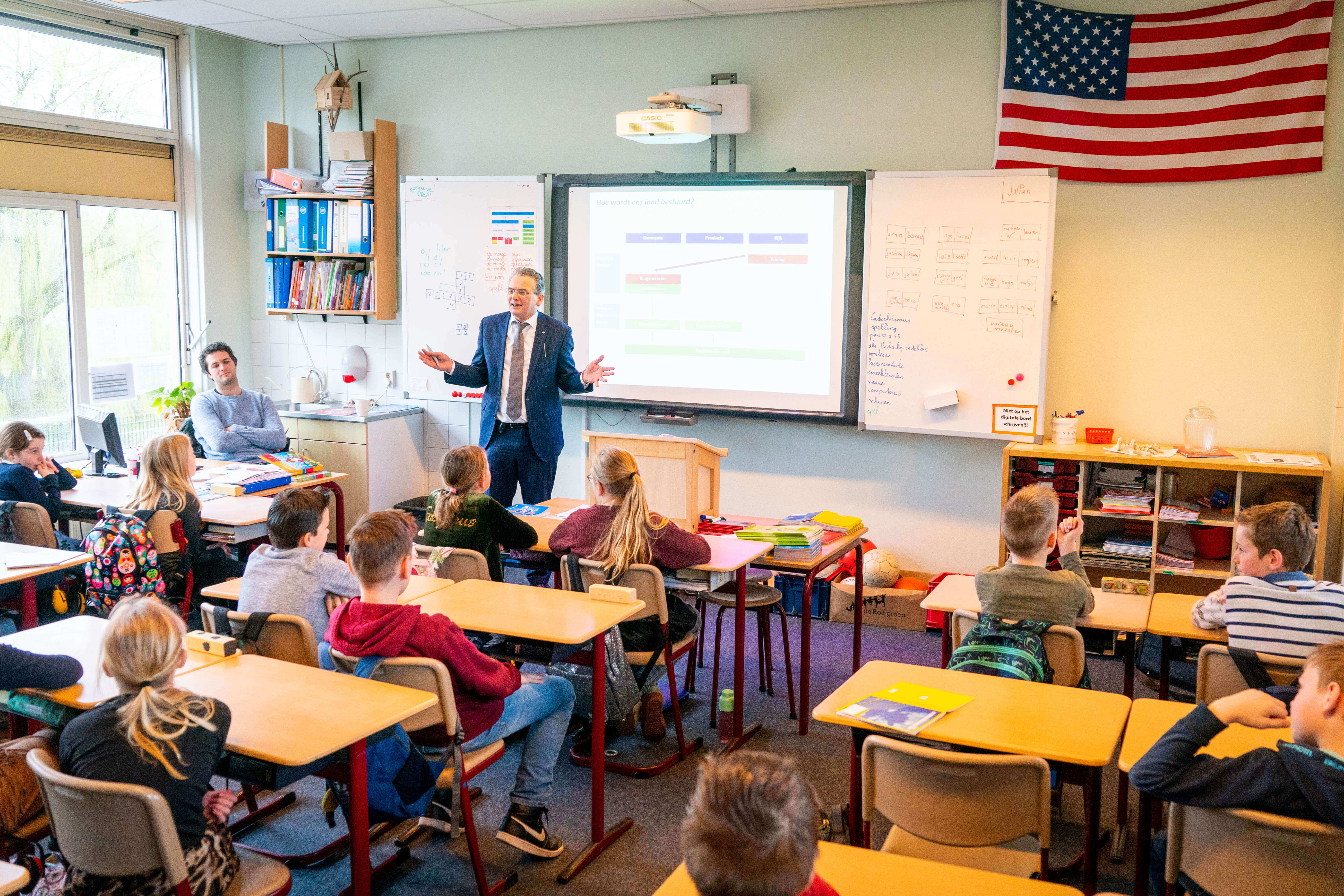 En dan ben je leraar Roelof Bisschop Uurtje voor de klas